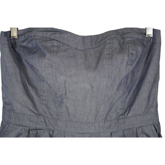 Mossimo Chambray Short Romper Womens Size XL Sleeveless Strapless - Picture 5 of 10